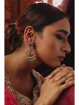 KARISA DESIGNS - Sitara Kundan Stone Chandbalis