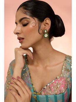 KARISA DESIGNS - Samaya Green Moissanite Earrings