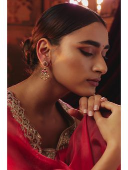 KARISA DESIGNS - Nootan Stones Earrings with Pearls