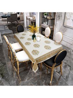 Stole & Yarn - Floral Jaipuri Seater Cotton Table Cover