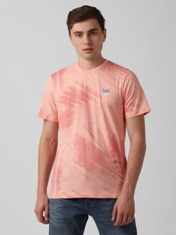 Lee - Mens Printed Peach T-shirt