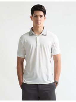 Arrow - Men's Textured Premium Formal Polo T-Shirt - White