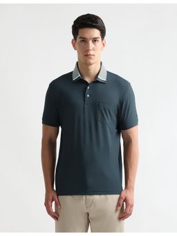 Arrow - Men's Textured Premium Formal Polo T-Shirt - Teal