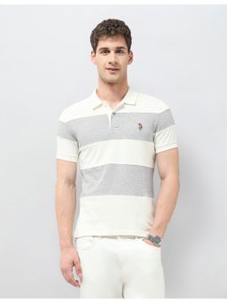 U.S. Polo Assn. Denim Co. - Men's Colourblocked Regular Fit Polo T-Shirt - Grey