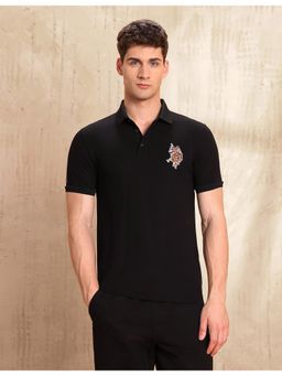 U.S. Polo Assn. Denim Co. - Men's Embroidered Legend Of Horseshoe Polo T-Shirt - Black