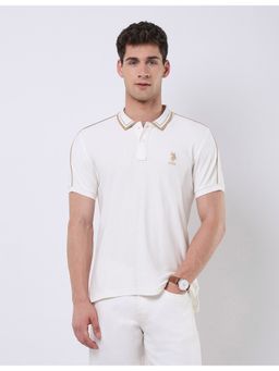 U.S. POLO ASSN. - Men's Textured Regular Fit Polo T-Shirt - White