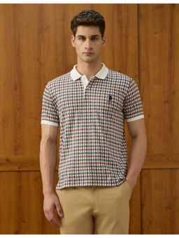 U.S. POLO ASSN. - Men's Checked Equestrian Aisle Theater Polo T-Shirt - Multi-Color