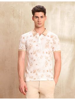 U.S. POLO ASSN. - Men's Floral Printed Slim Fit Polo T-Shirt - Brown