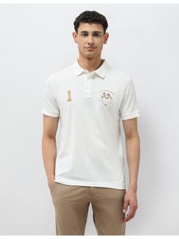 U.S. POLO ASSN. - Men's Numeric Brand Embroidered Polo T-Shirt - White