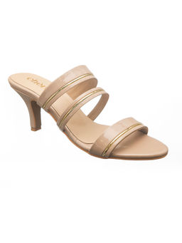 CHERE - Beige Multiple Strap High Heels
