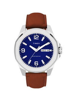 Timex - Men Trend Day & Date 46 mm Navy Blue Dial Analog Watch (TW2W92800) (M)