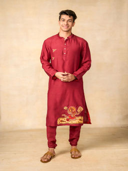 UDD DESIGN - Hanumat Shakti Printed Kurta and Churidar