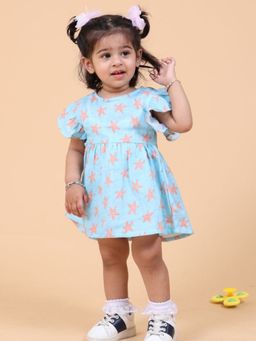 Mama & Peaches - Blue Starfish Muslin Dress