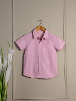Purple United Kids - Boys Pink Printed Shirt