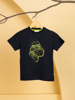 Purple United Kids - Boys Black Printed T-shirt