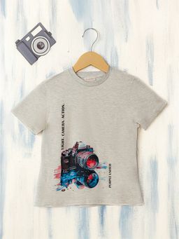 Purple United Kids - Boys Grey Printed T-shirt