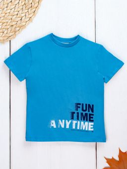 Purple United Kids - Boys Blue Typography T-shirt