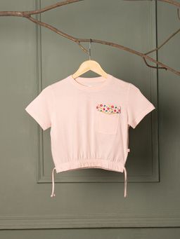 Purple United Kids - Girls Pink Embroidered Top