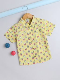 The Magic Wand - All Over Printed Half Sleeves Shirt- Yellow