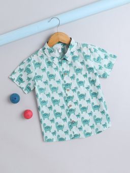 The Magic Wand - All Over Printed Half Sleeves Shirt- Green
