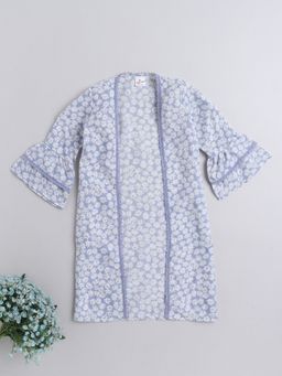 The Magic Wand - Grey All Over Floral Print Shrug