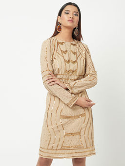 Attic Salt - Beige Go Gorgeous Gold Dress