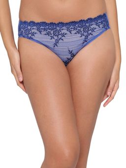 Wacoal - Womens Embrace Lace Low Waist Medium Coverage Bridal Wear Bikini Panty-Blue