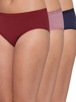 Wacoal - Cotton Mid Waist Medium Coverage Everyday Wear Hipster Panty (Pack of 3)