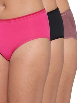 Wacoal - Womens Cotton Mid Waist Medium Coverage Everyday Wear Midi Panty (Pack of 3)