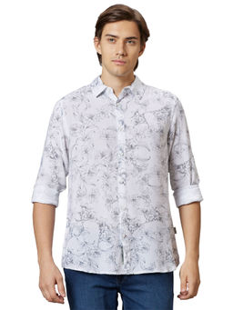 Being Human - Men White Slim Fit Long Sleeve Shirts