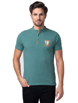 Being Human - Men Green Regular Fit Short Sleeve T-Shirts