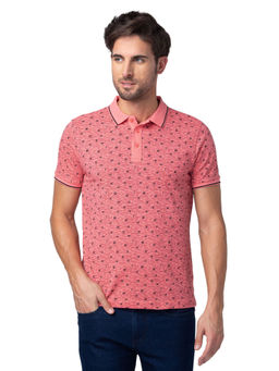 Being Human - Men Pink Regular Fit Short Sleeve Polo T-Shirts