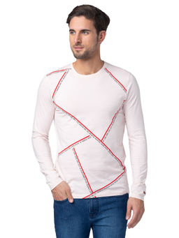 Being Human - Men Off White Regular Fit Long Sleeve T-Shirts