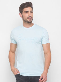 Being Human - Men Blue Slim Fit Short Sleeve T-Shirts