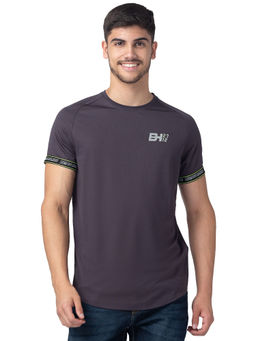 Being Human - Men Grey Regular Fit Short Sleeve T-Shirts