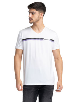 Being Human - Men White Regular Fit Short Sleeve T-Shirts