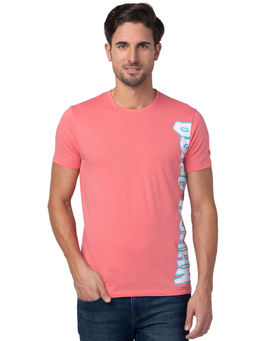 Being Human - Men Pink Regular Fit Short Sleeve T-Shirts
