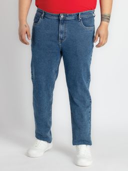 UNSIZED - Blue Mens Plus Size M-Stone Washed Denim Jeans