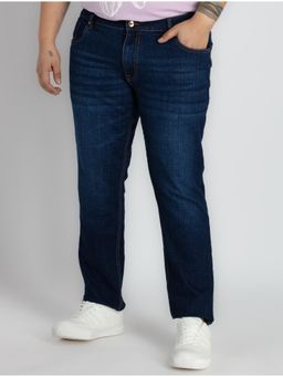 UNSIZED - Mens Plus Size Dark Indigo Washed Denim Jeans