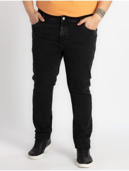 UNSIZED - Mens Plus Size Black Washed Denim Jeans