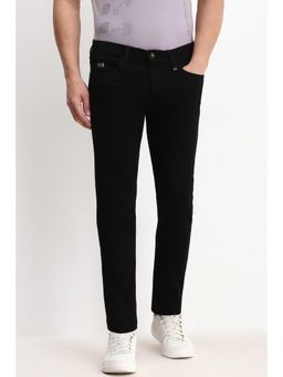 Allen Solly - Men Black Slim Fit Dark Wash Jeans