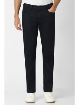 Van Heusen - Men Navy Blue Light Wash Slim Fit Jeans