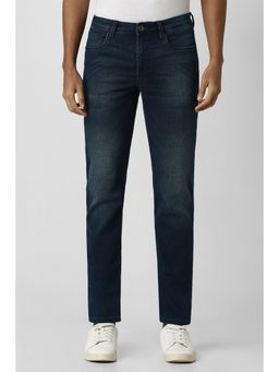 Van Heusen - Men Navy Blue Mid Wash Slim Fit Jeans