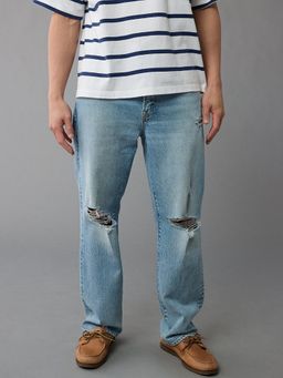 American Eagle - Men Blue Easyflex Loose Ripped Jeans