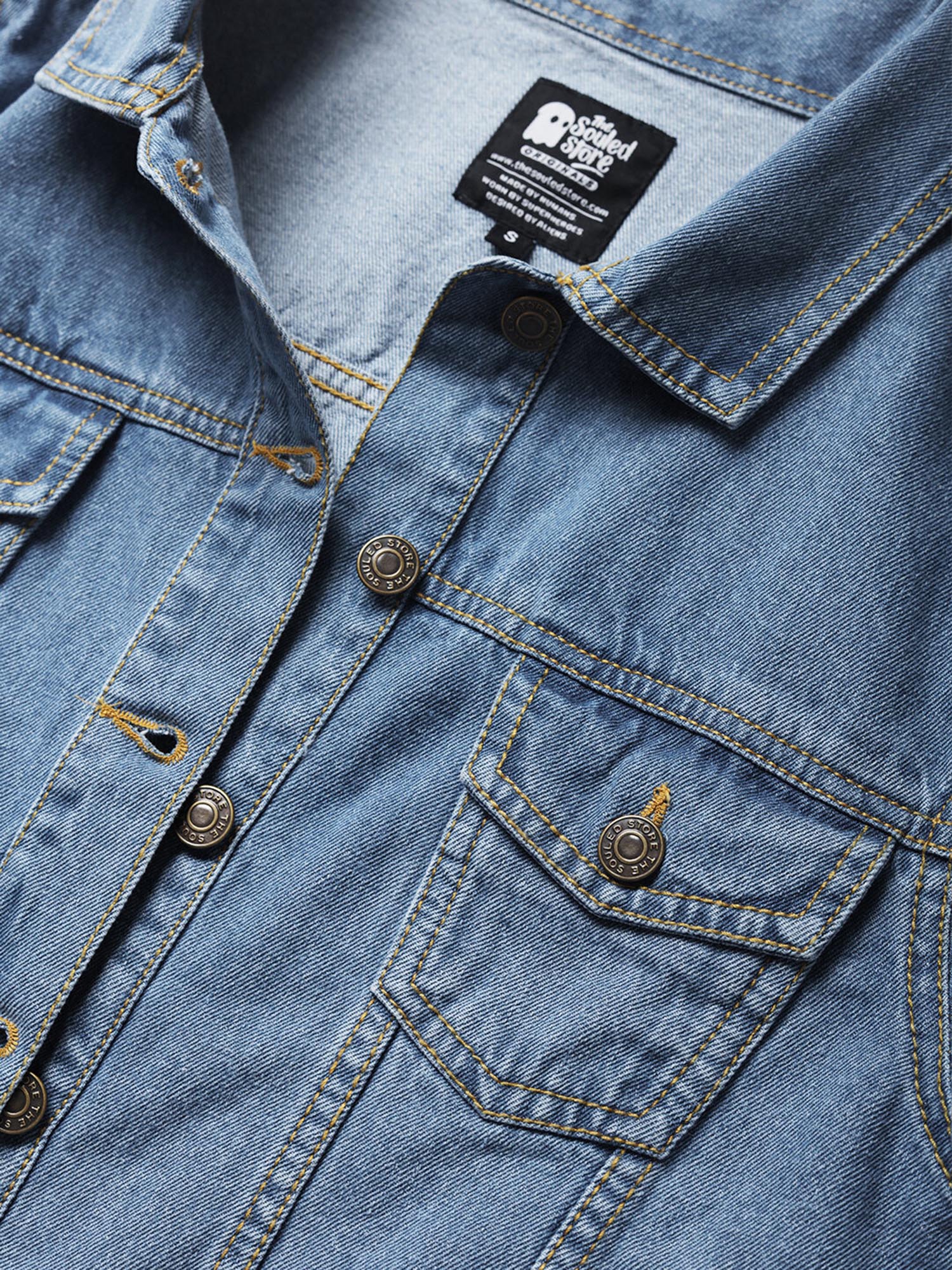 Souled Store Cool Blue Denim Jacket 