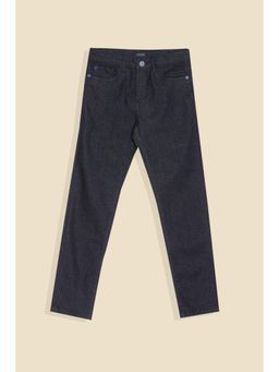 Allen Solly - Navy Blue Cotton Slim Jeans