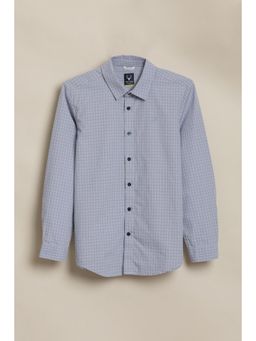Allen Solly - Blue Cotton Regular Shirt
