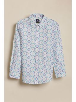 Allen Solly - White Cotton Regular Shirt