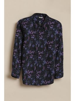 Allen Solly - Black Cotton Regular Shirt