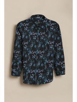 Allen Solly - Black Cotton Regular Shirt